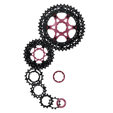525260371.jpg PACCO PIGNONI A CASSETTA LIGHT MX8 11V - 11-46 DENTI, NERO, SH11
