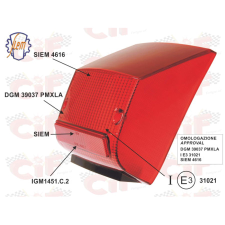 1791-OR.jpg ""CORPO LUMINOSO """"ROSSO"""" SIEM OMOLOGATO/MARCATO