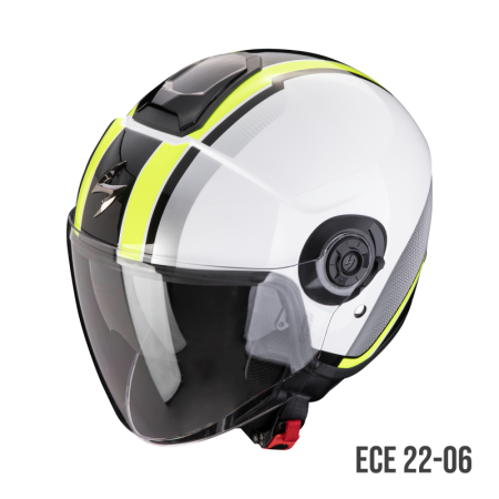 EXOCITY VEL.png CASCO JET SCORPION EXO-CITY 2 VEL GIALLO