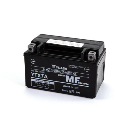065070WC.jpg BATTERIA YUASA  YTX7A (SIGILLATA ATTIVATA - FACTORY SEALED) 12V/6AH