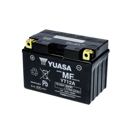 065111WC.jpg BATTERIA YUASA YT12A (SIGILLATA ATTIVATA - FACTORY SEALED) 12V/9,5AH