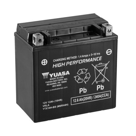 065124WC.jpg BATTERIA YUASA YTX14H (SIGILLATA ATTIVATA - FACTORY SEALED) 12V/12AH