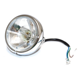156200.jpg FANALE TONDO D.127 CROMATO LAMP.S2 35/35W-C/LUCE POSIZ.