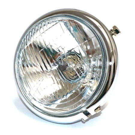 156305.jpg FANALE TONDO D.158 CROMATO VETRO RIGATO-LAMP.H4 E POSIZIONE
