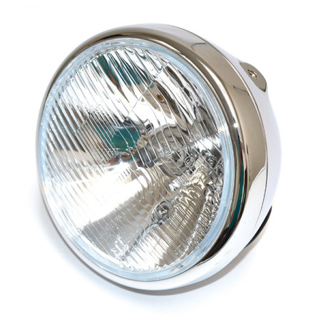 156505.jpg FANALE TONDO D.190 CROMATO VETRO RIGATO-H4 E POSIZIONE