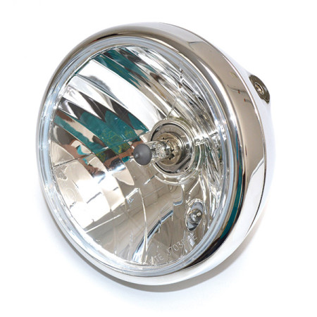 156506.jpg FANALE TONDO D.190 CROMATO VETRO TRASPARENTE-H4 E POSIZIONE