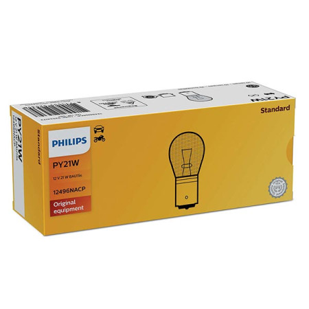 2012496_01.jpg LAMPADA PHILIPS PY21W ARANCIO - 12V 21W BAU5s - (Rif.Philips: 12496NACP)