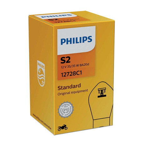 12728C11.JPG LAMPADA PHILIPS S2 BILUCE - 12V 35/35W BA20d - (Rif.Philips: 12728C1)