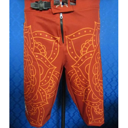flower arancio panta.JPG PANTALONCINO FLOWER ARANCIO TG L