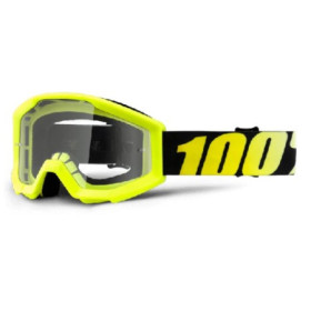 strata junior.JPG MASCHERA 100% STRATA JUNIOR NEON YELLOW LENTE TRAS