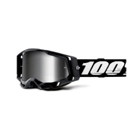 461211.jpg MASCHERA 100% RACECRAFT 2 BLACK - LENTE A SPECCHIO ARGENTO