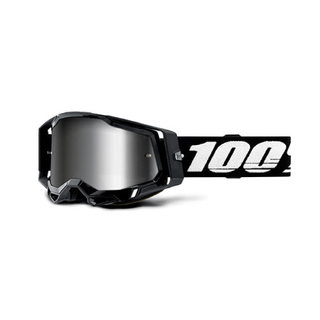 461211.jpg MASCHERA 100% RACECRAFT 2 BLACK - LENTE A SPECCHIO ARGENTO