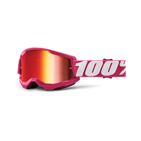 461226.jpg MASCHERA 100% STRATA 2 FLETCHER - LENTE A SPECCHIO ROSSA
