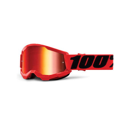461252.jpg MASCHERA 100% STRATA 2 YOUTH RED - LENTE A SPECCHIO ROSSA