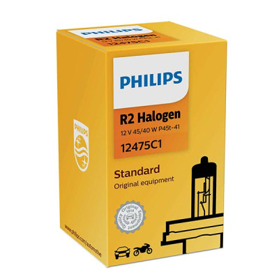 LAMPADA PHILIPS R2 ALOGENA - 12V 45/40W P45t-41 - (Rif.Philips: 12475C1)