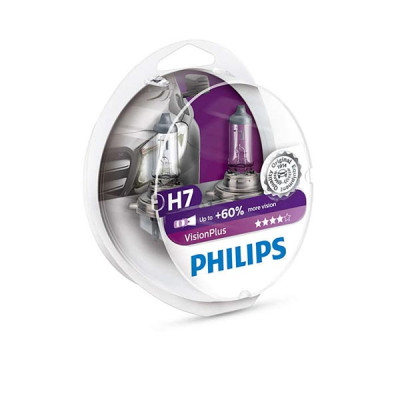 SET 2 LAMPADE PHILIPS H7 VISION PLUS - 12V 55W - (Rif.Philips: 12972VPS2)