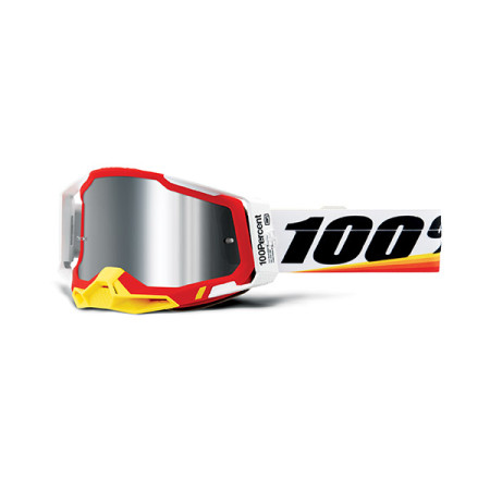 461298.jpg MASCHERA 100% RACECRAFT 2 ARSHAM RED - LENTE A SPECCHIO ARGENTO