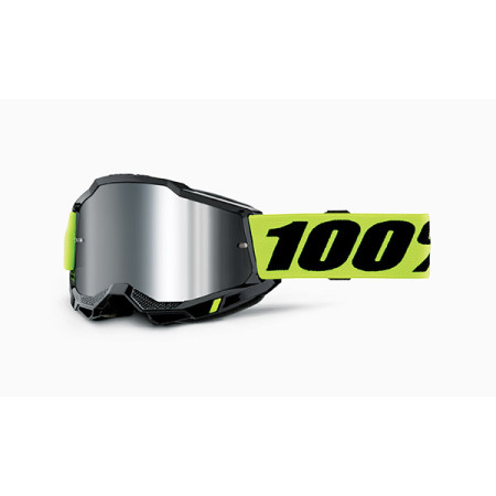 461320.jpg MASCHERA 100% ACCURI 2 NEON YELLOW - LENTE A SPECCHIO ARGENTO