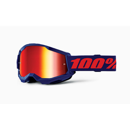 461341.jpg MASCHERA 100% STRATA 2 NAVY - LENTE A SPECCHIO ROSSA