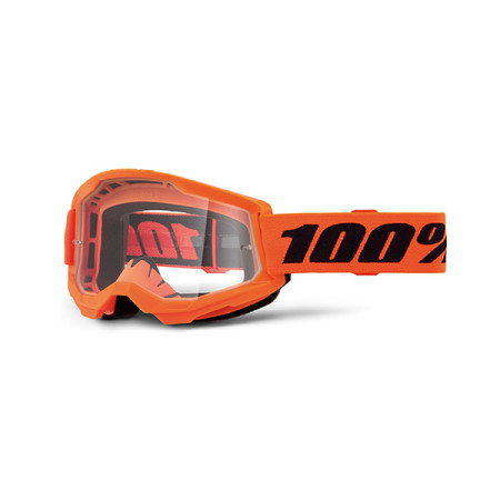 461344.jpg MASCHERA 100% STRATA 2 NEON ORANGE - LENTE TRASPARENTE