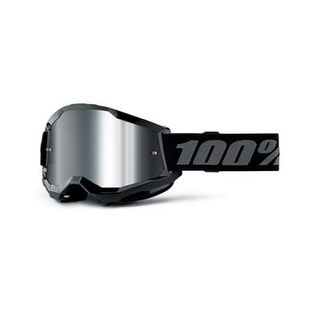 461357.jpg MASCHERA 100% STRATA 2 JUNIOR BLACK - LENTE A SPECCHIO ARGENTO
