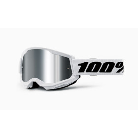 461359.jpg MASCHERA 100% STRATA 2 JUNIOR WHITE - LENTE A SPECCHIO ARGENTO