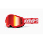 461360.jpg MASCHERA 100% STRATA 2 JUNIOR RED - LENTE A SPECCHIO ROSSA