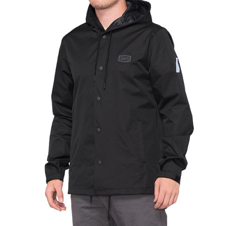 465048L_01.jpg GIUBBINO CON CAPPUCCIO 100% APACHE BLACK (TAGLIA L)