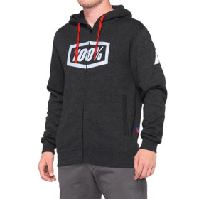 FELPA CON ZIP E CAPPUCCIO 100% SYNDICATE BLACK MELANGE (TAGLIA L) 465052L_01.jpg FELPA CON ZIP E CAPPUCCIO 100% SYNDICATE BLACK MELANGE (TAGLIA L)