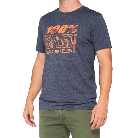 465063L_01.jpg T-SHIRT 100% TRADEMARK NAVY HEATHER  (TAGLIA L)