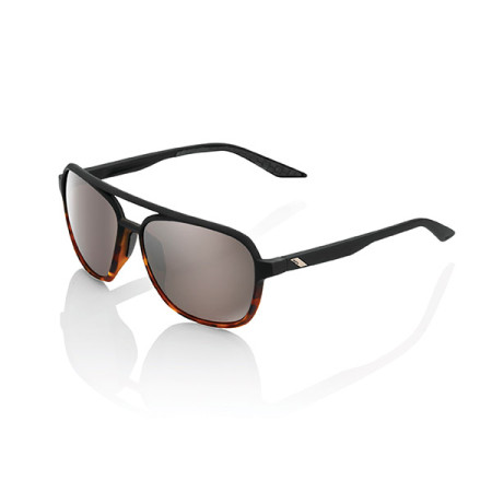 466038.jpg OCCHIALI DA SOLE 100% KONNOR - MATTE TRANSLUCENT BROWN FADE -  LENTI HIPER A SPECCHIO ARGENTO