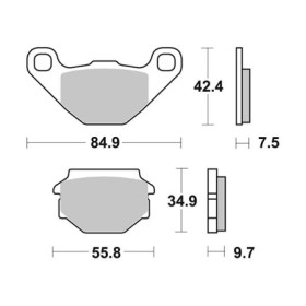 50650633.jpg PASTIGLIE FRENO WRP (Rif.WRP WG-7284-F6) Equivalente SBS 684HF