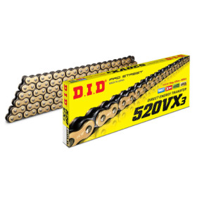 533080702.jpg CATENA DID 520VX3 (Gold & Black) - Lunghezza: 114 maglie con giunto a rivetto (ZJ)