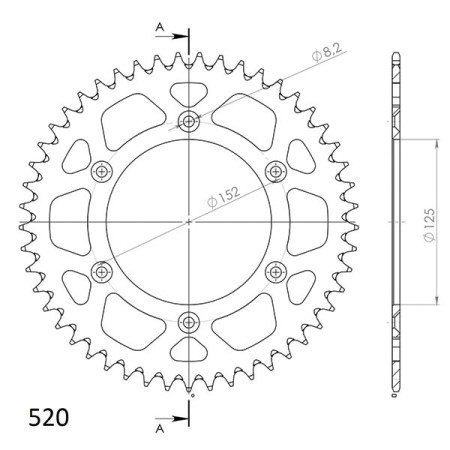 540053448.jpg CORONA IN ALLUMINIO P520 - Z49 (DIS.00534)