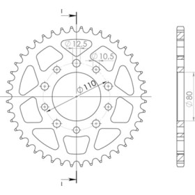 541150841.jpg CORONA IN ALLUMINIO P530 - Z41 (DIS.11508)