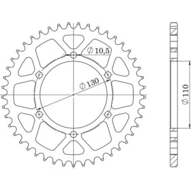 541381047.jpg CORONA IN ALLUMINIO P525 - Z47 (DIS.13810)
