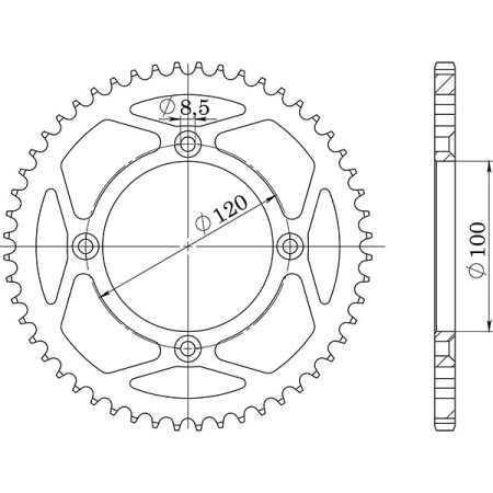 541510444.jpg CORONA IN ALLUMINIO P428 - Z46 (DIS.15104)