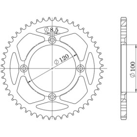 541510444.jpg CORONA IN ALLUMINIO P428 - Z54 (DIS.15104)