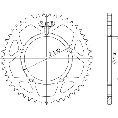 541560540.jpg CORONA IN ALLUMINIO P520 - Z42 (DIS.15605)