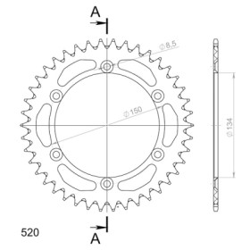 541720439.jpg CORONA IN ALLUMINIO P520 - Z39 (DIS.17204)