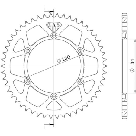 541720643.jpg CORONA IN ALLUMINIO P520 - Z48 (DIS.17206) Articolo Sostitutivo: 541720648SPX