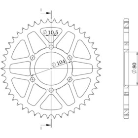 541740338.jpg CORONA IN ALLUMINIO P520 - Z48 (DIS.17403)