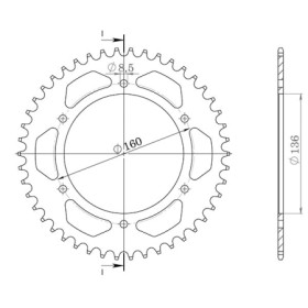 543540445.jpg CORONA IN ALLUMINIO P520 - Z45 (DIS.35404)