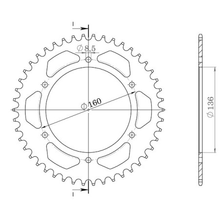 543540445.jpg CORONA IN ALLUMINIO P520 - Z45 (DIS.35404)