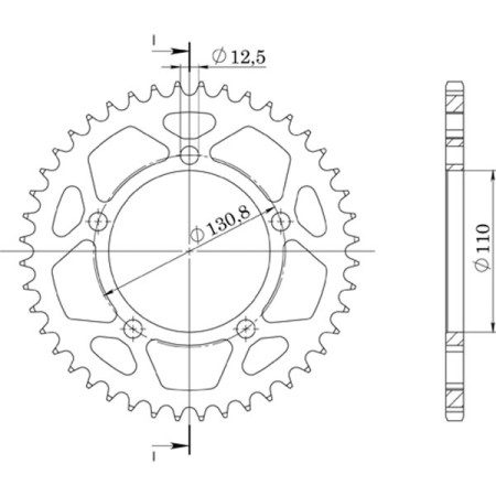 543670046.jpg CORONA IN ALLUMINIO P525 - Z47 (DIS.36700)