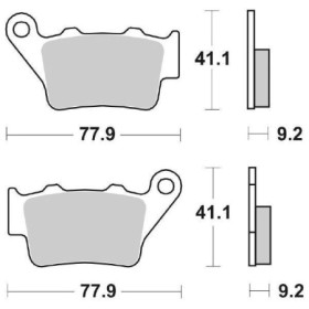 6566756_01.jpg PASTIGLIE FRENO POSTERIORE SBS 675LS
