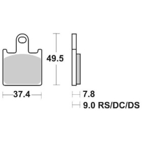 6568388_01.jpg SET 4 PASTIGLIE FRENO ANTERIORE RACING SBS 838RS