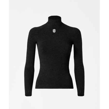 293949_3.jpg MAGLIA STAY WARM MANICA LUNGA COLLO ALTO IN FIBRA D'ARGENTO