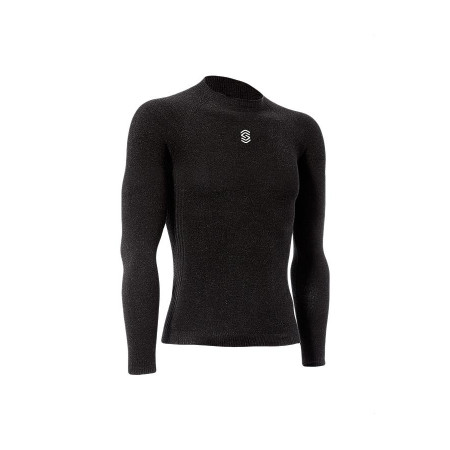 antracite lunga2.jpg MAGLIA STAY WARM TERMICA MANICA LUNGA GIROCOLLO IN FIBRA D'ARGENTO