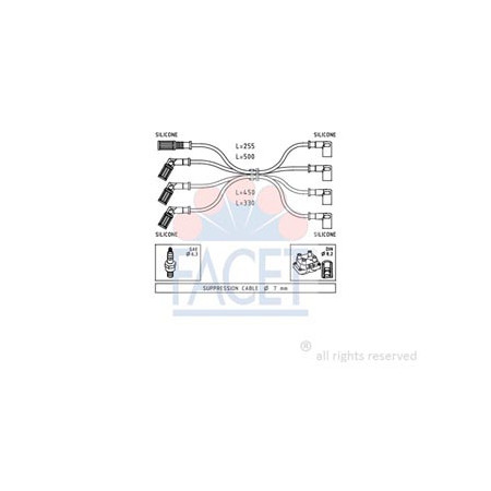 SERIE CAVI ACCENSIONE COMPLETA